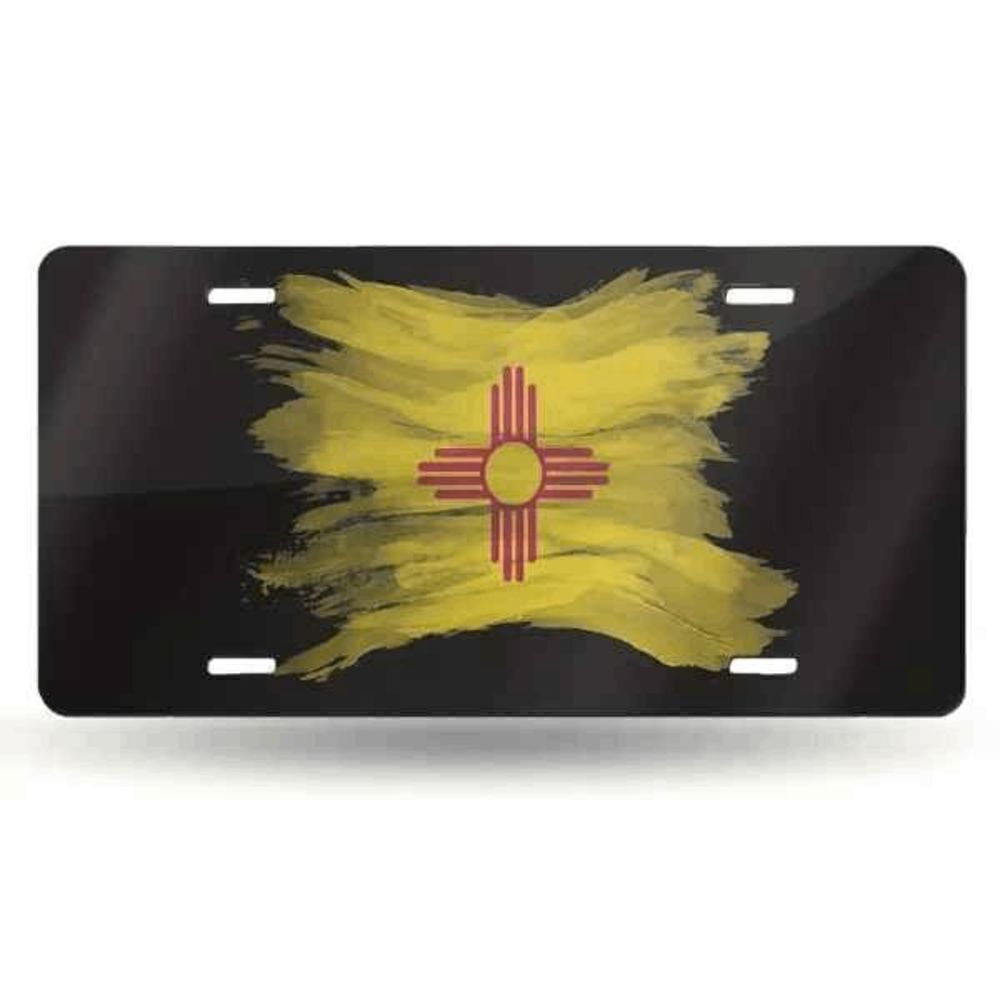 New Mexico Zia State Flag Decorative Car Front License Plate